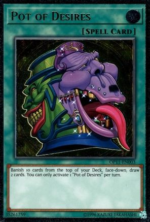Pot of Desires (Ultimate Rare) (OP11-EN003) - OTS Tournament Pack 11 Unlimited