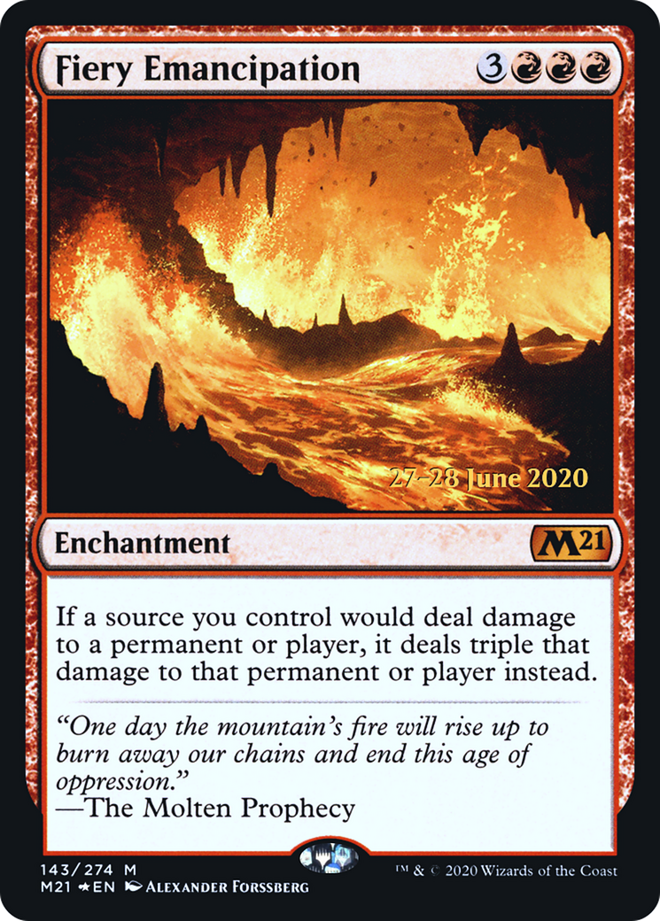 Fiery Emancipation (PRE-143) [Core Set 2021 Promos] Foil