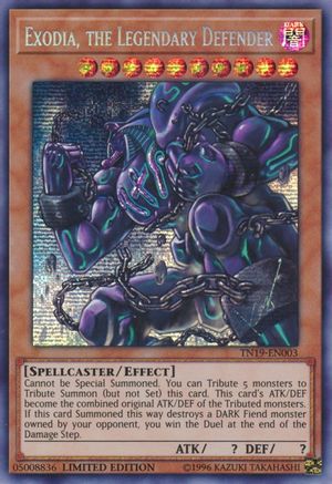 Exodia, the Legendary Defender (Prismatic Secret Rare) (TN19-EN003) - 2019 Gold Sarcophagus Tin Limited