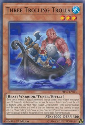 Three Trolling Trolls (Common) (MP19-EN015) - 2019 Gold Sarcophagus Tin Mega Pack 1st Edition