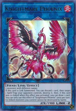 Knightmare Phoenix (Ultra Rare) (MP19-EN027) - 2019 Gold Sarcophagus Tin Mega Pack 1st Edition