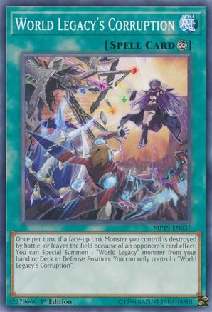 World Legacy's Corruption (Common) (MP19-EN037) - 2019 Gold Sarcophagus Tin Mega Pack 1st Edition