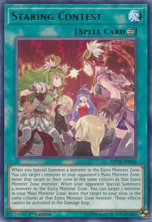 Staring Contest (Rare) (MP19-EN042) - 2019 Gold Sarcophagus Tin Mega Pack Unlimited