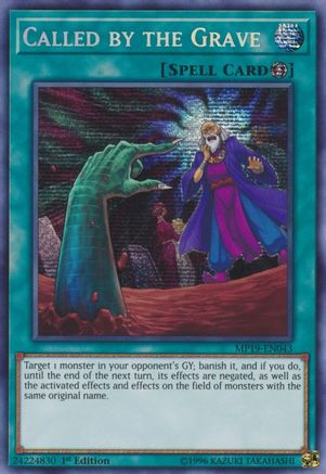 Called by the Grave (Prismatic Secret Rare) (MP19-EN043) - 2019 Gold Sarcophagus Tin Mega Pack Unlimited