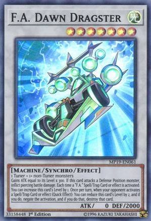 F.A. Dawn Dragster (Super Rare) (MP19-EN061) - 2019 Gold Sarcophagus Tin Mega Pack Unlimited
