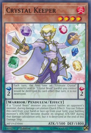 Crystal Keeper (Common) (MP19-EN066) - 2019 Gold Sarcophagus Tin Mega Pack 1st Edition