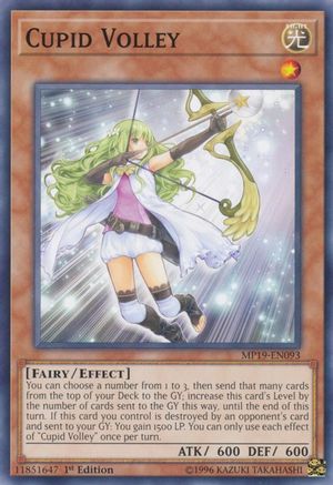 Cupid Volley (Common) (MP19-EN093) - 2019 Gold Sarcophagus Tin Mega Pack 1st Edition