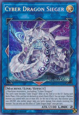 Cyber Dragon Sieger (Prismatic Secret Rare) (MP19-EN108) - 2019 Gold Sarcophagus Tin Mega Pack Unlimited