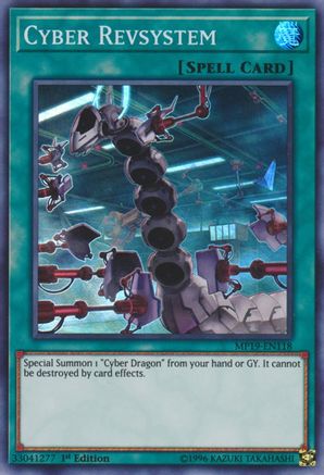 Cyber Revsystem (Super Rare) (MP19-EN118) - 2019 Gold Sarcophagus Tin Mega Pack 1st Edition