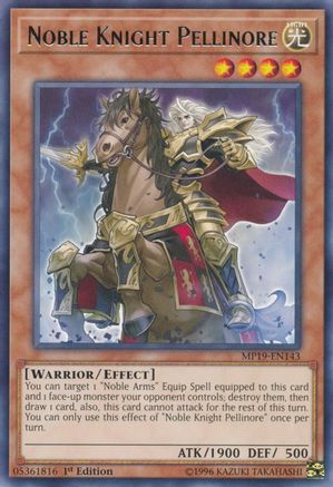 Noble Knight Pellinore (Rare) (MP19-EN143) - 2019 Gold Sarcophagus Tin Mega Pack Unlimited