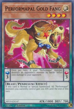 Performapal Gold Fang (Common) (MP19-EN147) - 2019 Gold Sarcophagus Tin Mega Pack Unlimited