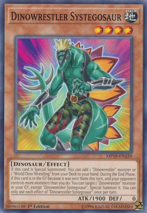 Dinowrestler Systegosaur (Common) (MP19-EN159) - 2019 Gold Sarcophagus Tin Mega Pack 1st Edition