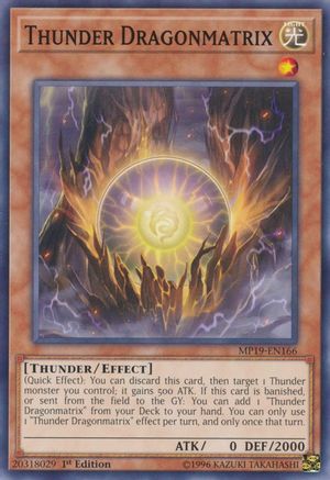 Thunder Dragonmatrix (Common) (MP19-EN166) - 2019 Gold Sarcophagus Tin Mega Pack Unlimited