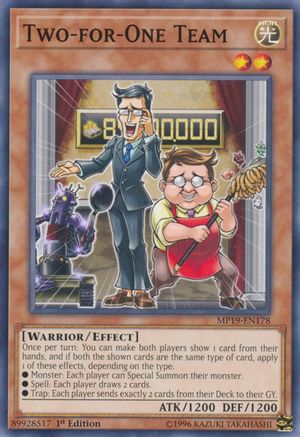 Two-for-One Team (Common) (MP19-EN178) - 2019 Gold Sarcophagus Tin Mega Pack Unlimited