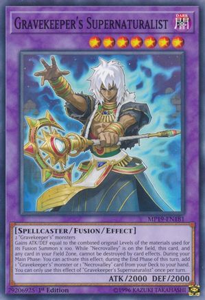 Gravekeeper's Supernaturalist (Common) (MP19-EN181) - 2019 Gold Sarcophagus Tin Mega Pack Unlimited