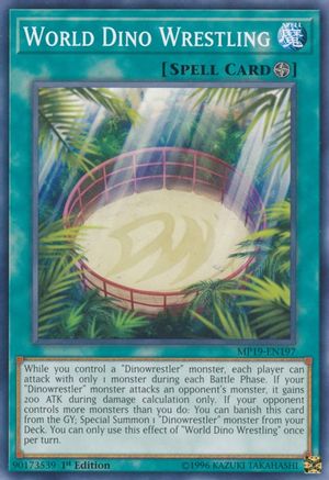 World Dino Wrestling (Common) (MP19-EN197) - 2019 Gold Sarcophagus Tin Mega Pack 1st Edition