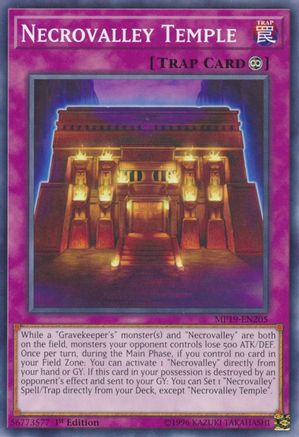Necrovalley Temple (Common) (MP19-EN205) - 2019 Gold Sarcophagus Tin Mega Pack 1st Edition