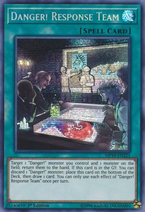 Danger! Response Team (Prismatic Secret Rare) (MP19-EN221) - 2019 Gold Sarcophagus Tin Mega Pack 1st Edition