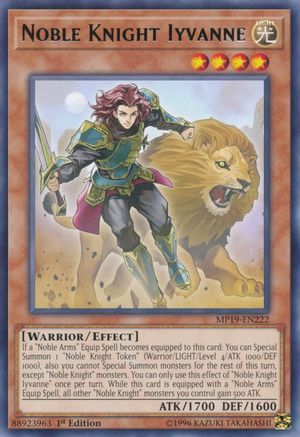 Noble Knight Iyvanne (Rare) (MP19-EN222) - 2019 Gold Sarcophagus Tin Mega Pack Unlimited