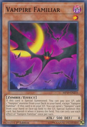 Vampire Familiar (Common) (MP19-EN233) - 2019 Gold Sarcophagus Tin Mega Pack 1st Edition