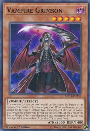 Vampire Grimson (Common) (MP19-EN236) - 2019 Gold Sarcophagus Tin Mega Pack 1st Edition