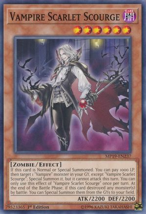 Vampire Scarlet Scourge (Common) (MP19-EN237) - 2019 Gold Sarcophagus Tin Mega Pack Unlimited