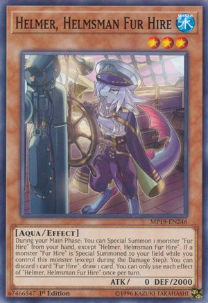 Helmer, Helmsman Fur Hire (Common) (MP19-EN246) - 2019 Gold Sarcophagus Tin Mega Pack Unlimited