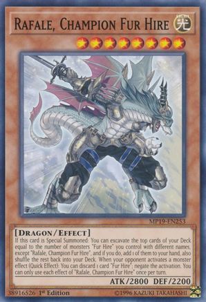 Rafale, Champion Fur Hire (Common) (MP19-EN253) - 2019 Gold Sarcophagus Tin Mega Pack 1st Edition
