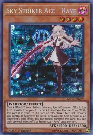 Sky Striker Ace - Raye (Prismatic Secret Rare) (MP19-EN259) - 2019 Gold Sarcophagus Tin Mega Pack 1st Edition
