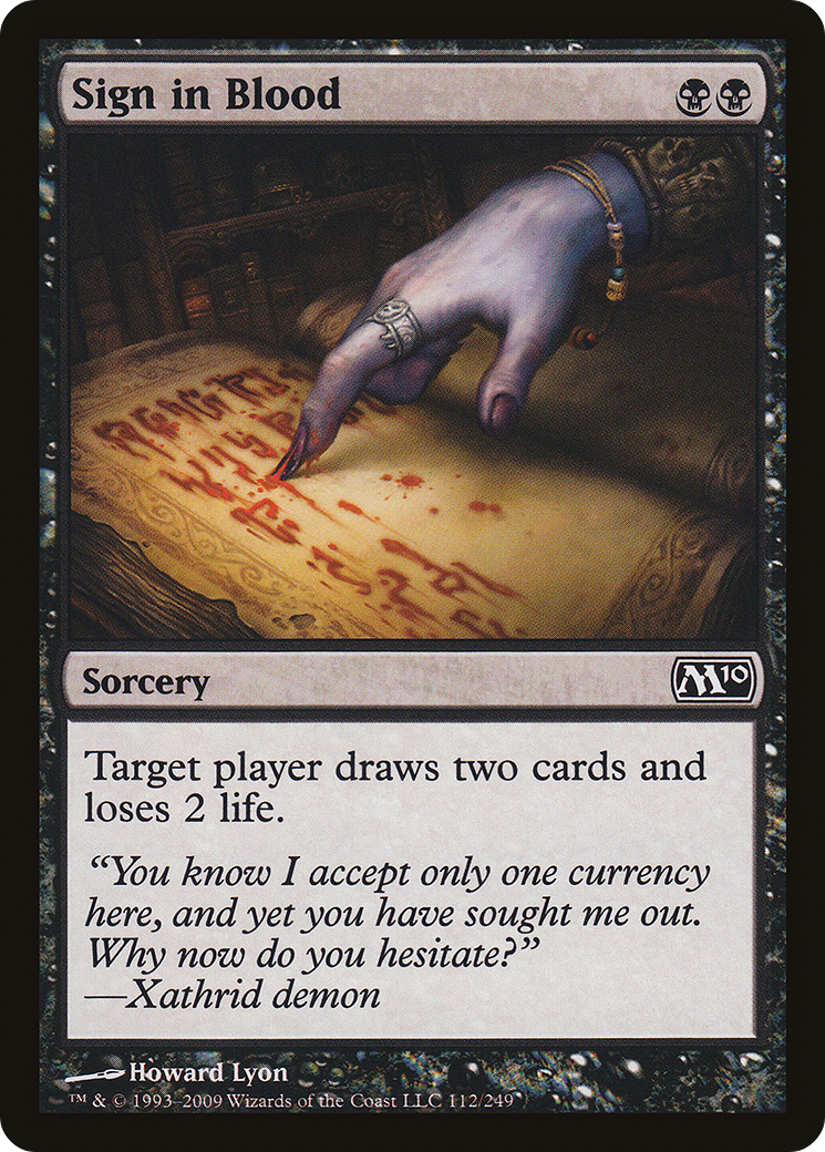 Sign in Blood (M10-112) [Magic 2010]