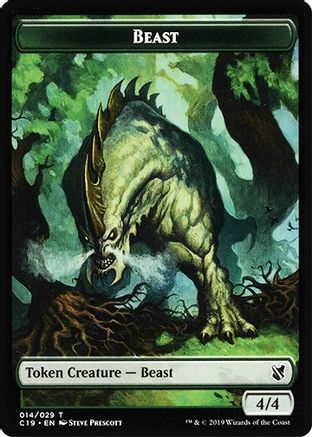 Beast (014) // Wurm Double-Sided Token (C19-14 // 21) [Commander 2019]
