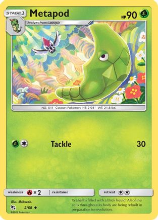 Metapod (002/68) [Hidden Fates] - Uncommon