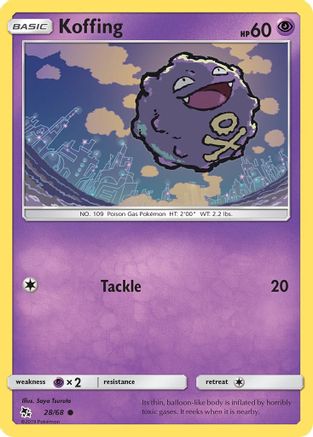 Koffing (028/68) [Hidden Fates] Reverse Holofoil - Common