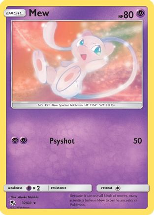 Mew (032/68) [Hidden Fates] Reverse Holofoil - Rare