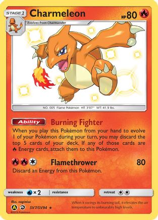 Charmeleon (SV7/SV94) [Hidden Fates Shiny Vault] Holofoil - Shiny Holo Rare