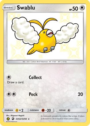 Swablu (SV42/SV94) [Hidden Fates Shiny Vault] Holofoil - Shiny Holo Rare