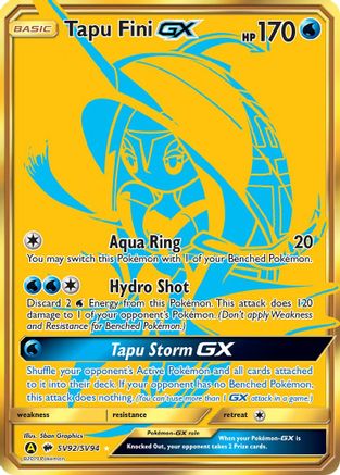 Tapu Fini GX (SV92/SV94) [Hidden Fates Shiny Vault] Holofoil - Shiny Holo Rare