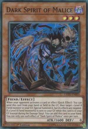 Dark Spirit of Malice (Super Rare) (LED5-EN003) - Legendary Duelists: Immortal Destiny 1st Edition