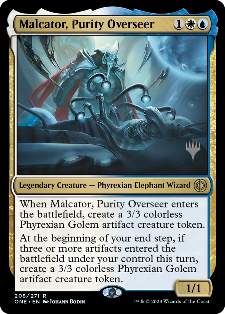 Malcator, Purity Overseer (PPONE-208) [Promo Pack: Phyrexia: All Will Be One Promos] Foil