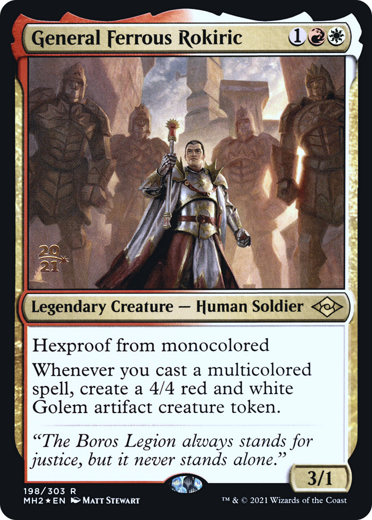 General Ferrous Rokiric (PRE-198) [Modern Horizons 2 Promos] Foil