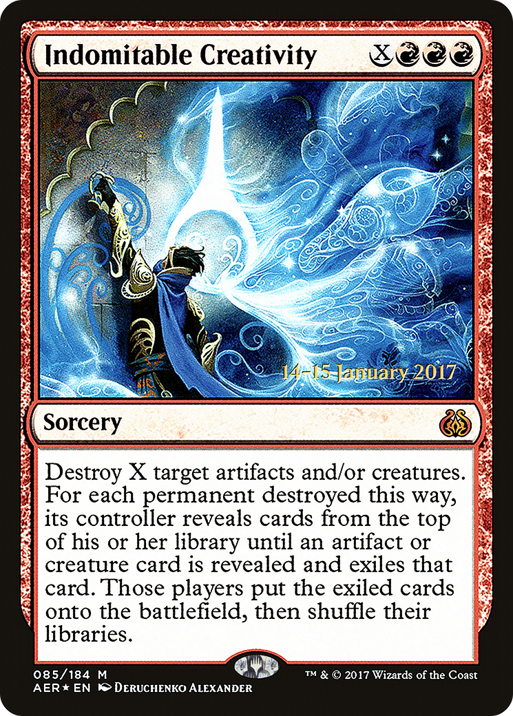 Indomitable Creativity (PRE-085) [Aether Revolt Promos] Foil