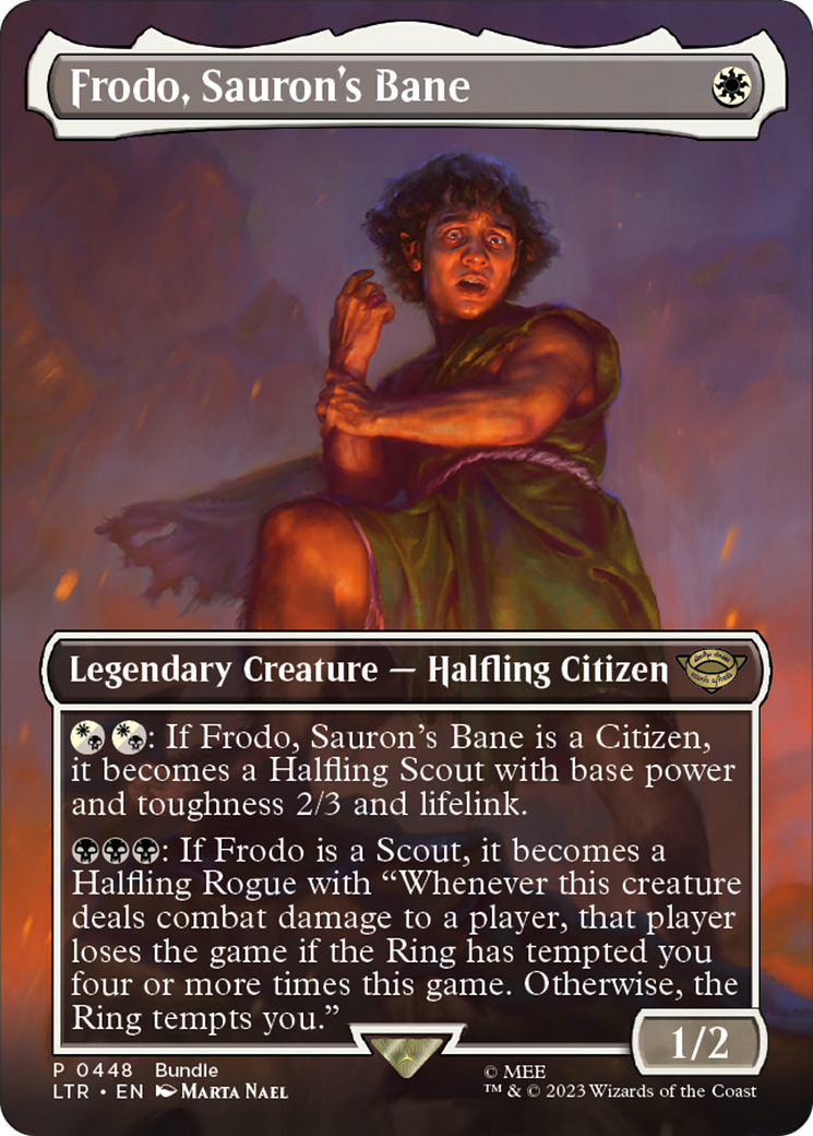 Frodo, Sauron's Bane (Borderless) (LTR Bundle) (UMP-448) [Unique and Miscellaneous Promos]