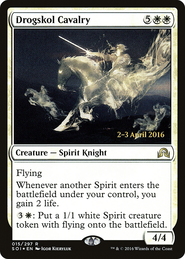 Drogskol Cavalry (PRE-015) [Shadows over Innistrad Promos] Foil