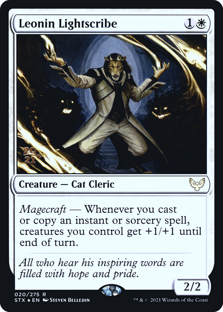 Leonin Lightscribe (PRE-020) [Strixhaven: School of Mages Promos] Foil