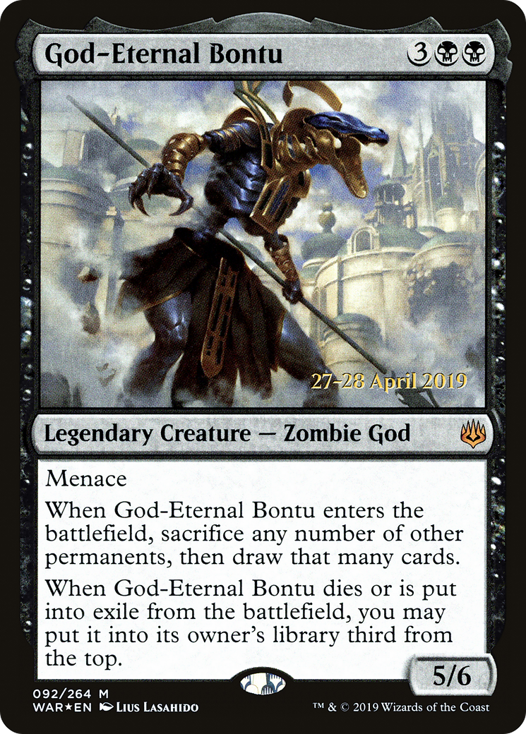 God-Eternal Bontu (PRE-092) [War of the Spark Promos] Foil