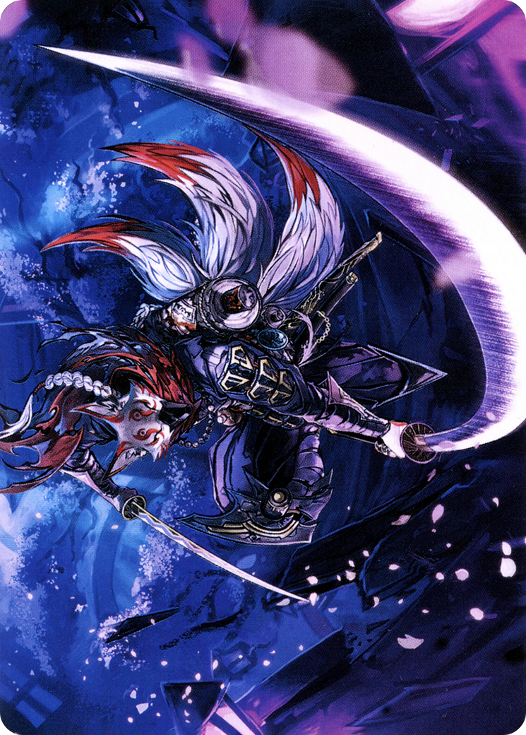 Blade-Blizzard Kitsune // Blade-Blizzard Kitsune (ANEO-047) (Borderless) [Neon Dynasty Art Series]