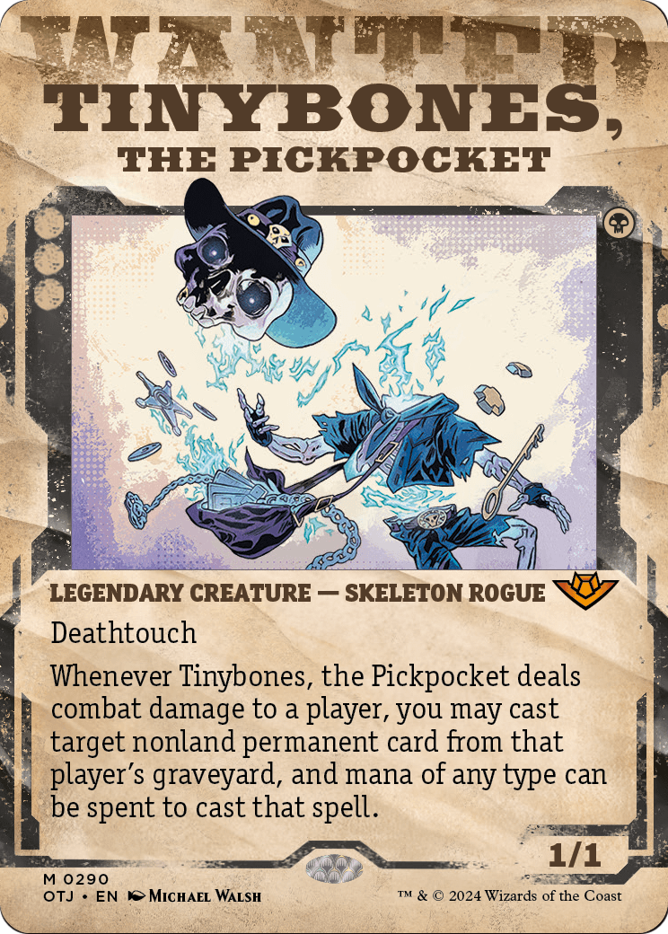 Tinybones, the Pickpocket (Showcase) (OTJ-290) (Borderless) [Outlaws of Thunder Junction] Foil