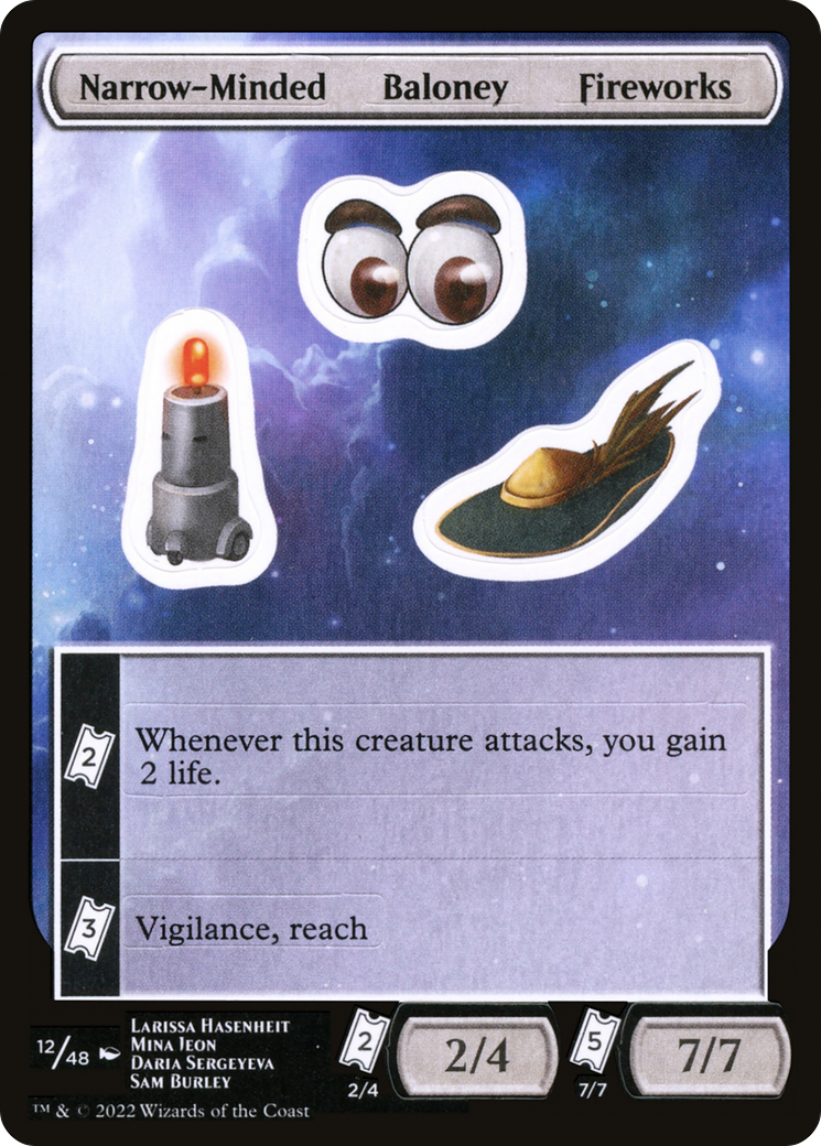 Narrow-Minded Baloney Fireworks (UNF-012) [Unfinity Sticker Sheets]