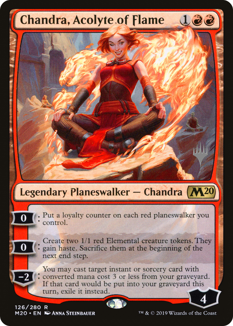 Chandra, Acolyte of Flame (PPM20-126) [Promo Pack: Core Set 2020 Promos] Foil