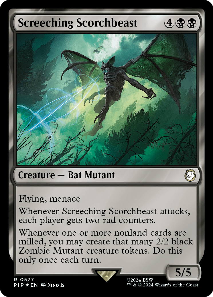 Screeching Scorchbeast (Surge Foil) (PIP-577) [Fallout] Foil